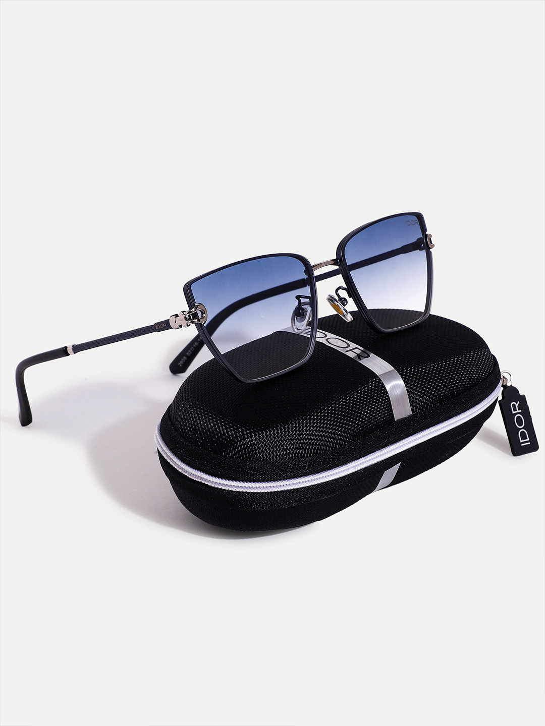 IDOR Women Rectangle Sunglasses with UV Protected Lens IDOR-2608-BLU