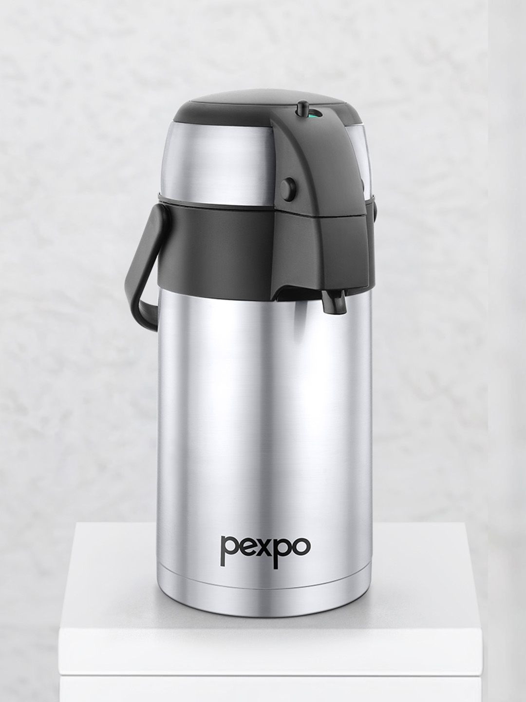 Pexpo Silver Aquaport Stainless Steel Double Wall Vacuum Insulated Beverage Dispenser 2.5L