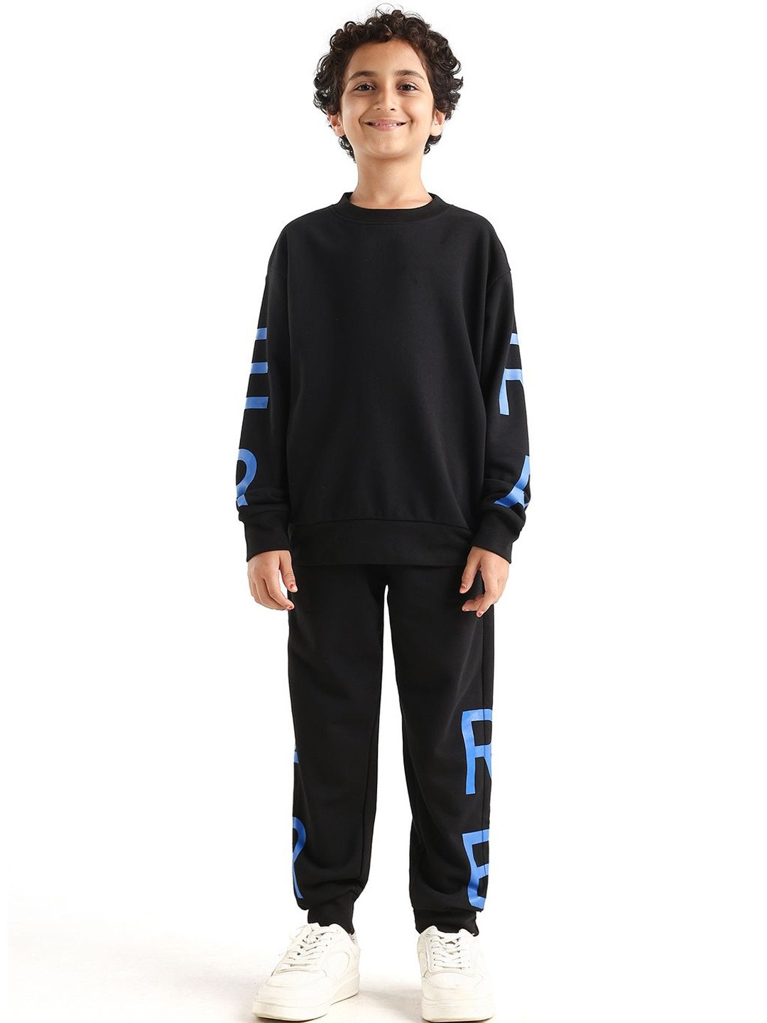 RARE ONES Boys Cotton Mid-Rise Regular Fit Joggers