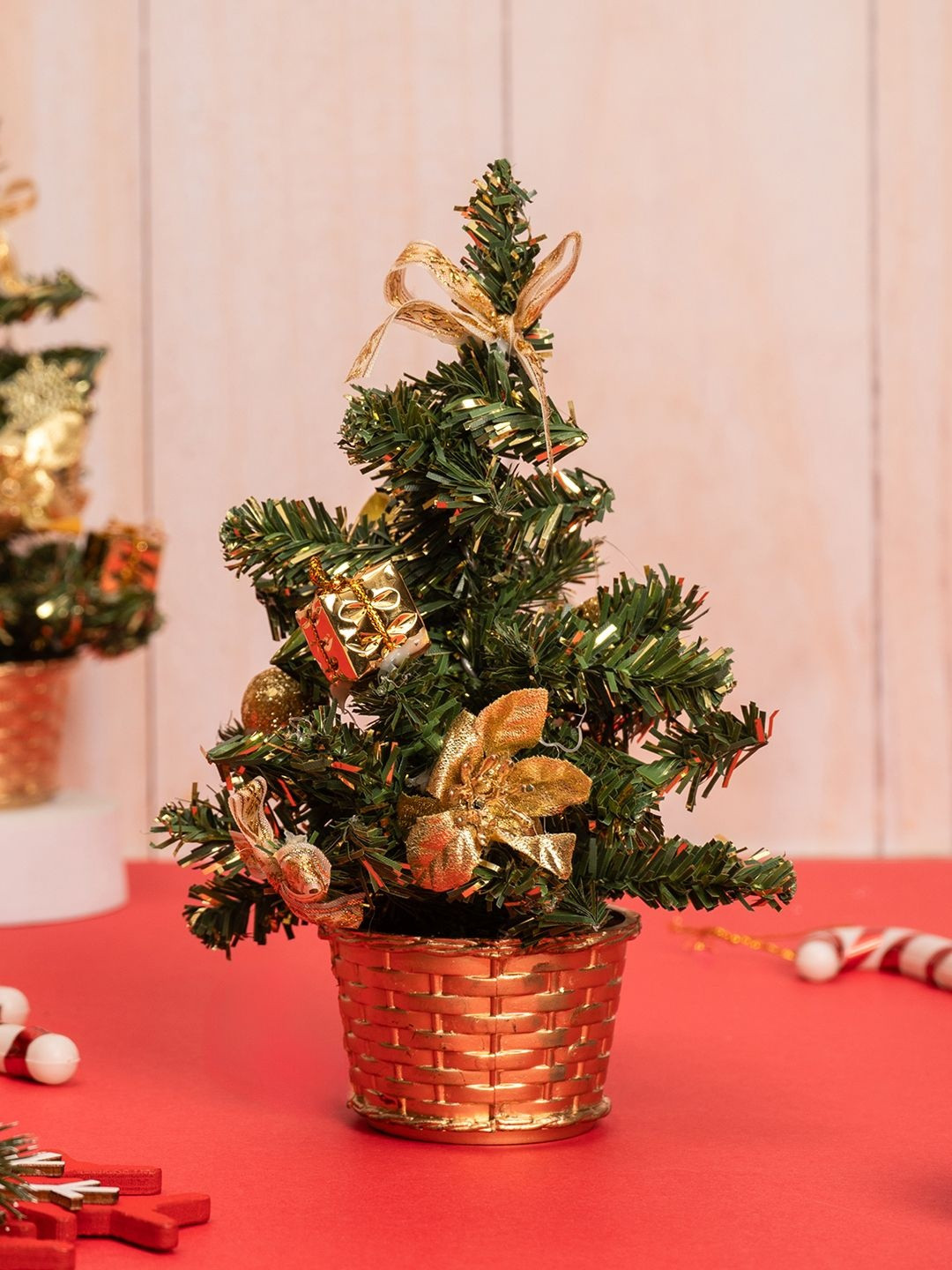 The Zappy Box Gold Mini Christmas Pot Festive Decor