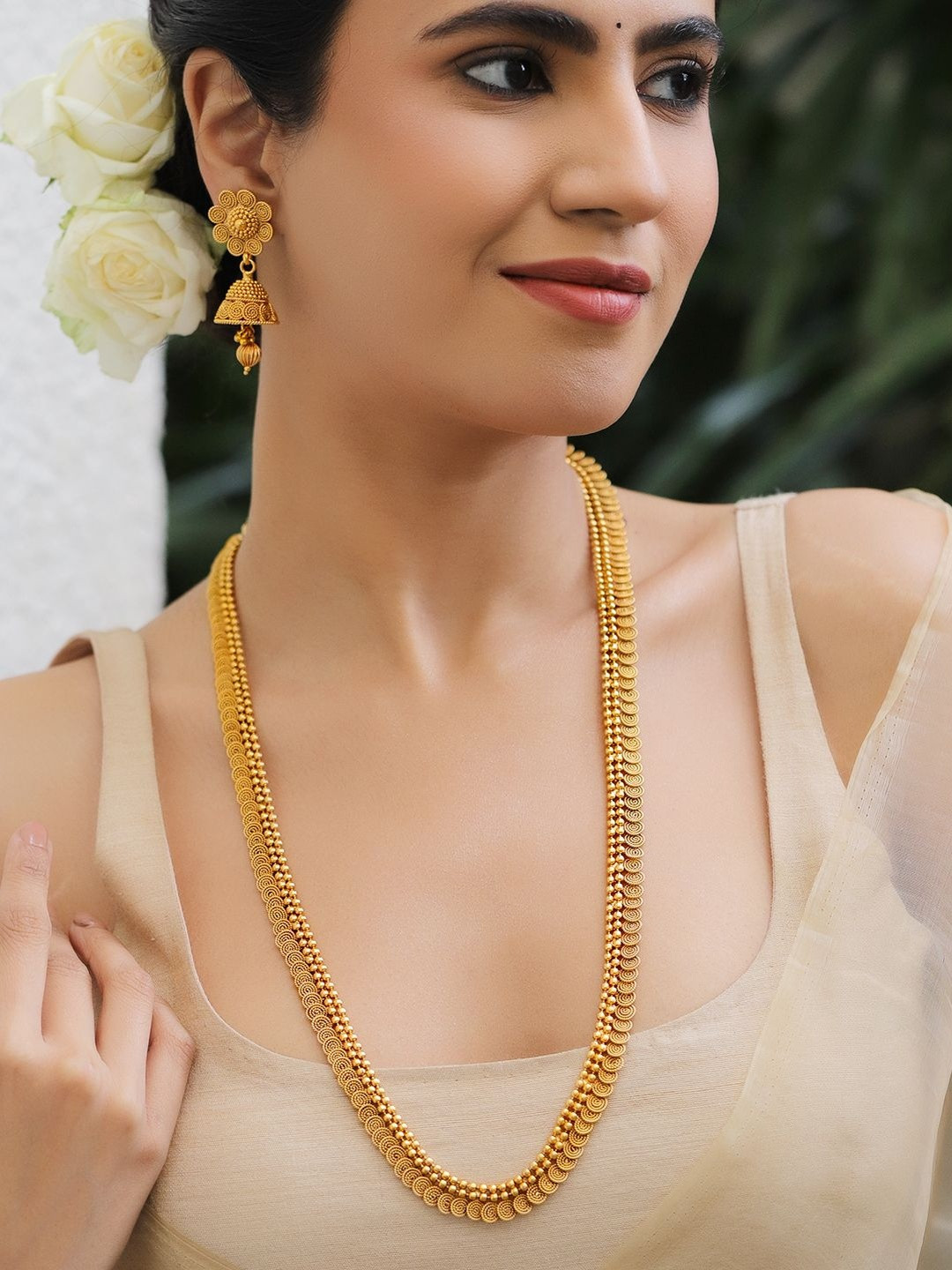 Rubans 18K Gold-Plated Artificial Beaded Jewellery Set