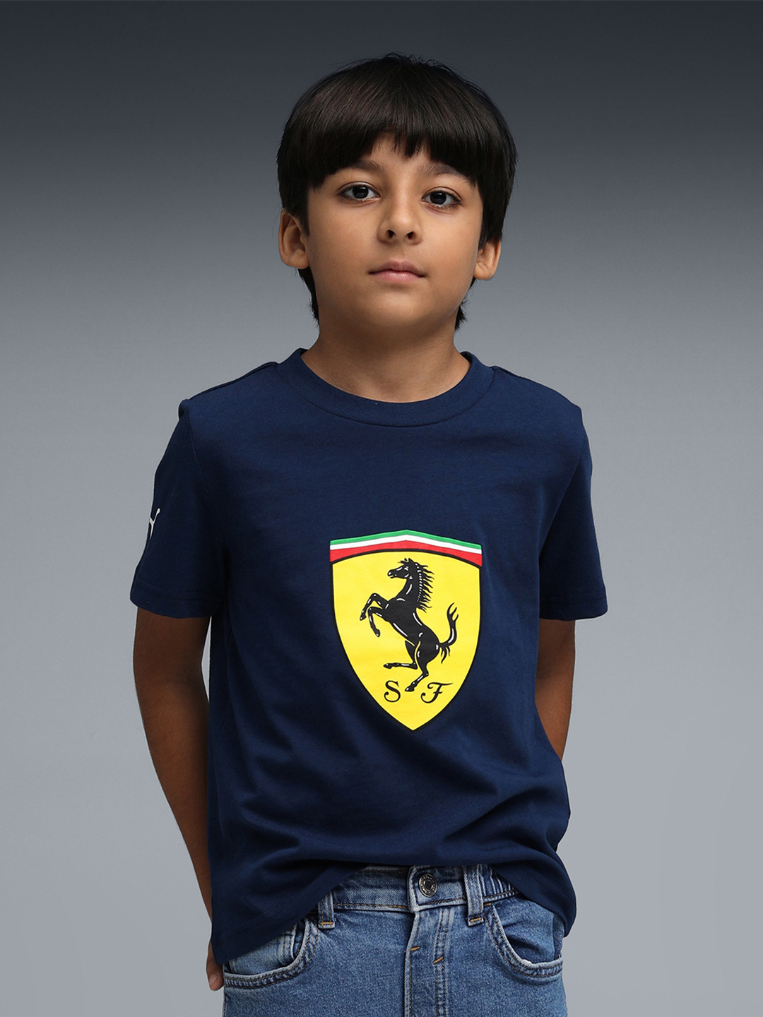 PUMA Motorsport Kids Ferrari Sportswear Applique Cotton T-shirt