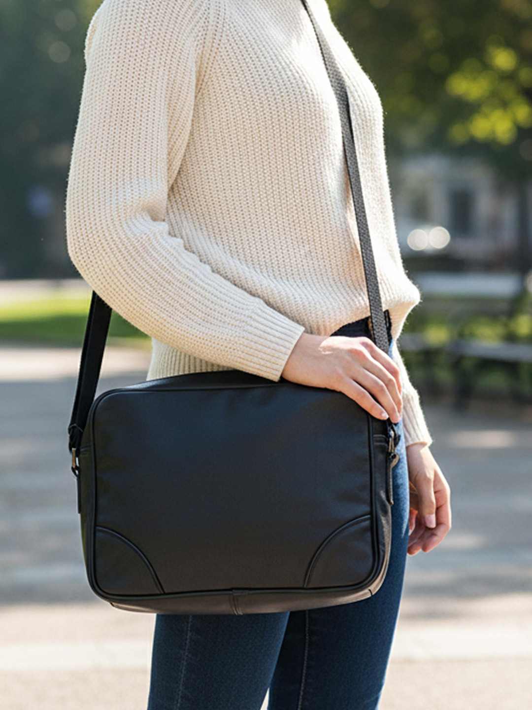 Hi Look PU Structured Sling Bag