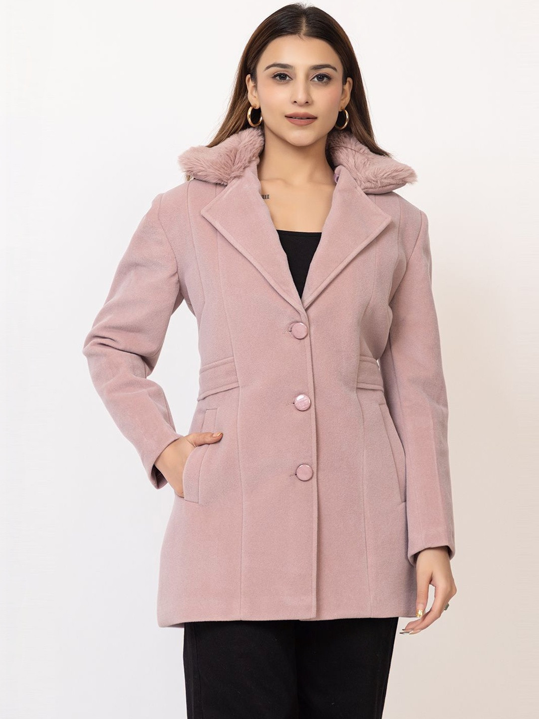 Lady Leaf Single Breasted Overcoat