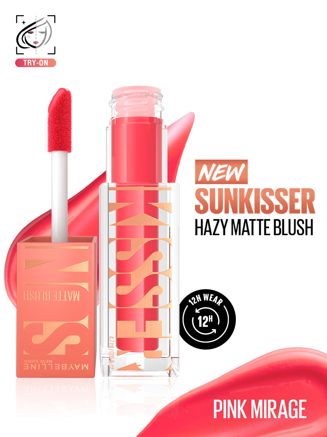 Maybelline 12H Sunkissed Cheeks Transfer-Proof Sunkisser Hazy Matte Blush - Pink Mirage