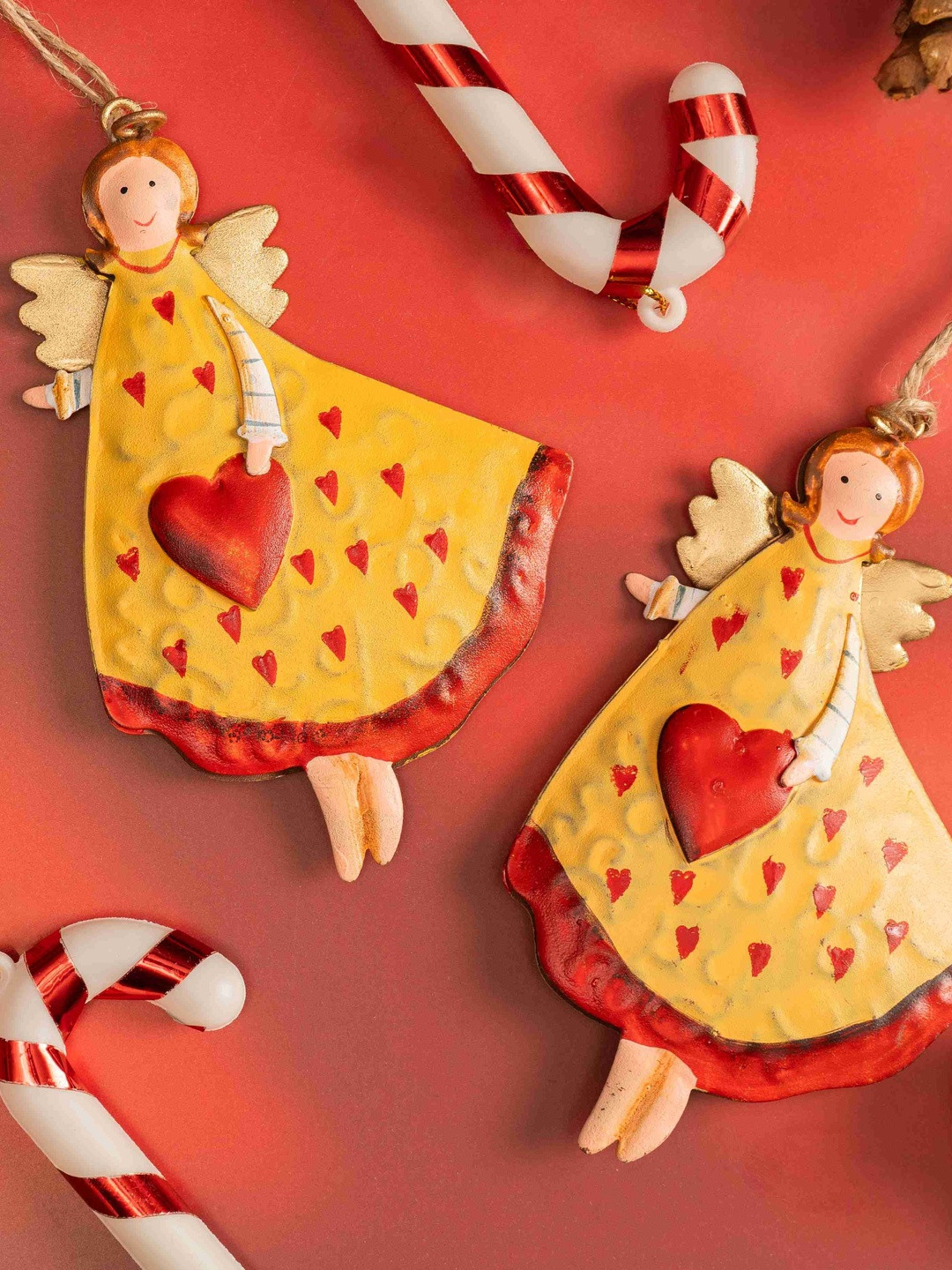 The Zappy Box 2-Pcs Yellow Fairy Decorative Hangings Festive Decor