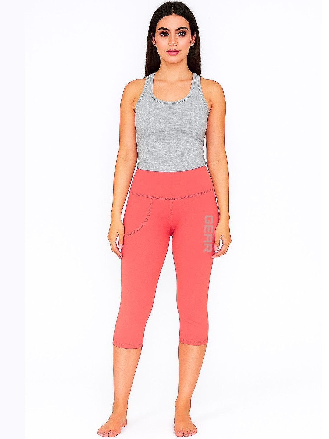 3Colors Women Flex Fit Active Wear Sports Capris