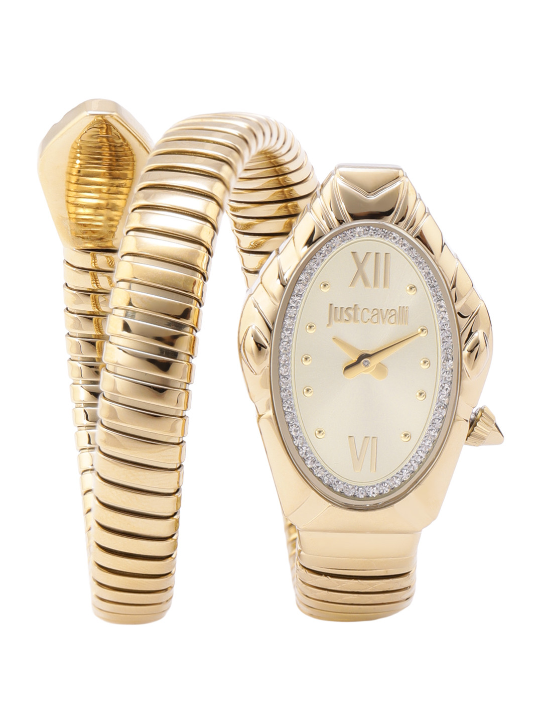 Just Cavalli Women Lirica Embellished Dial Wrap Around Strap Analogue Watch JC1L357M0025