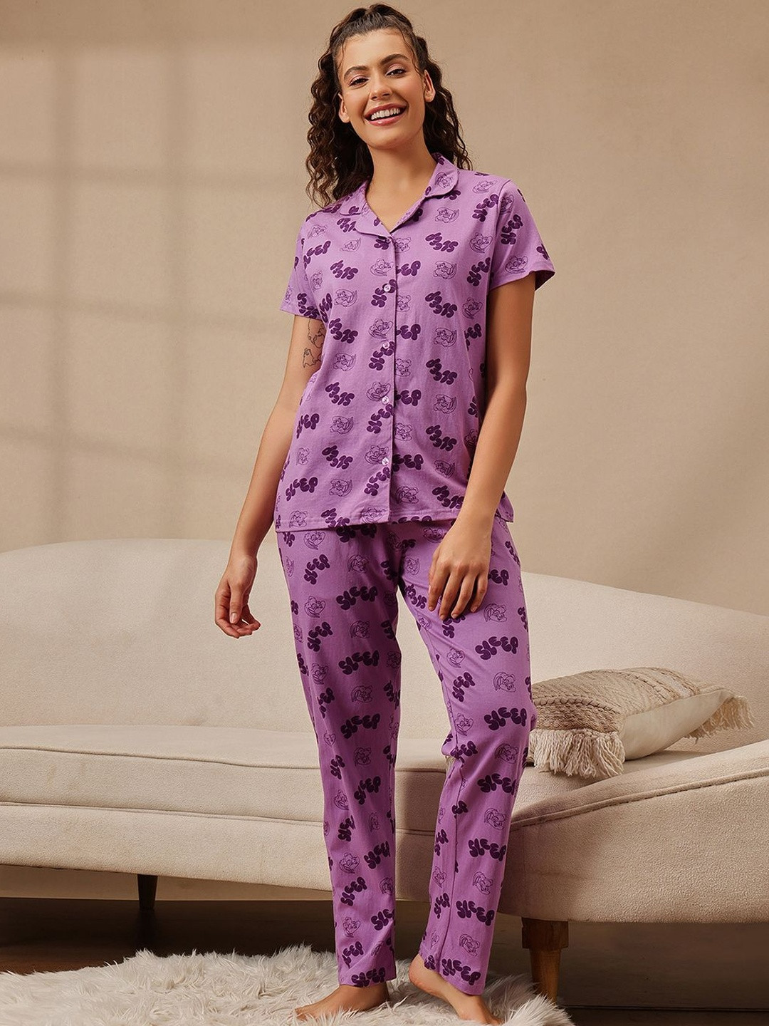 Clovia Women Printed Night suit
