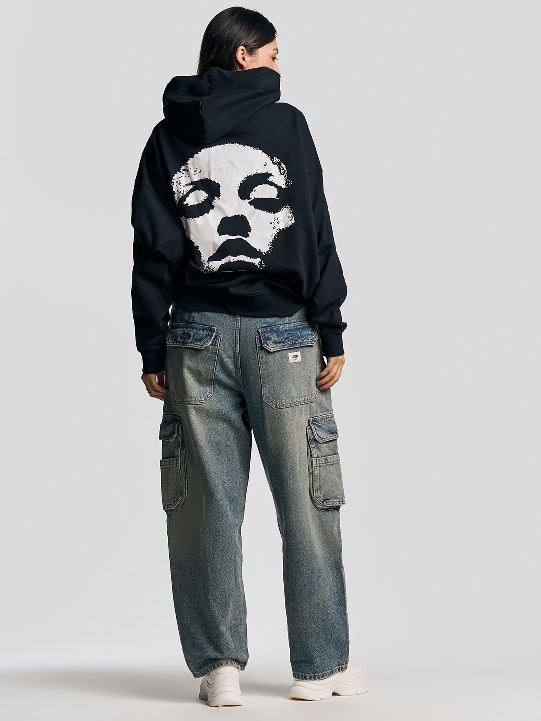 LOVEGEN Oversized Hooded Pullover Sweatshirt