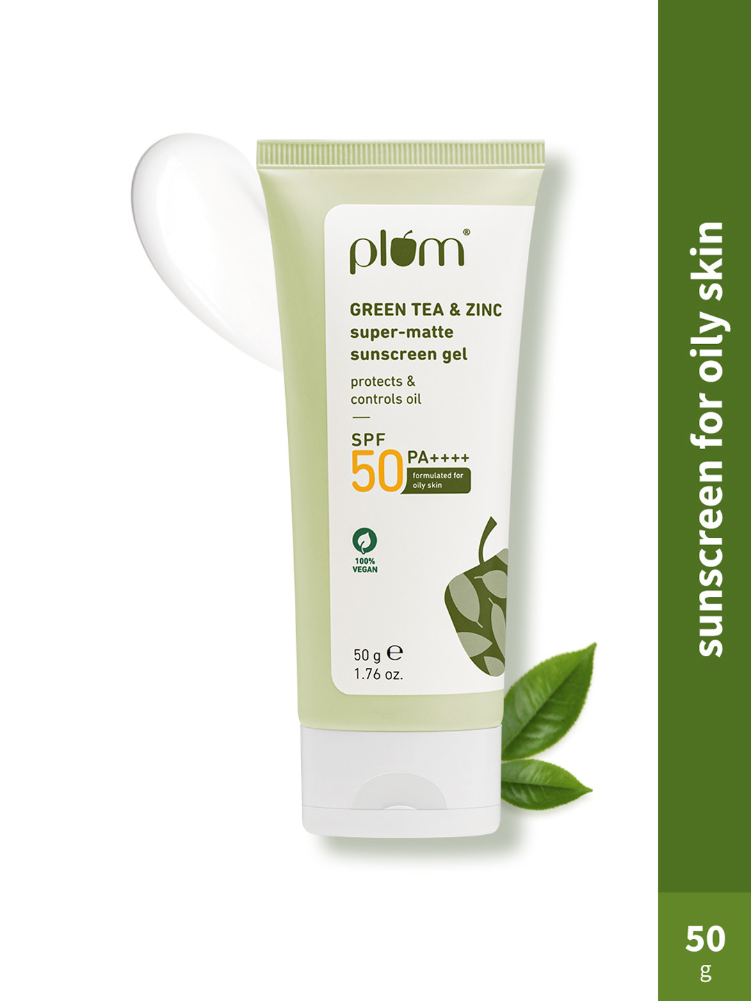 Plum Green Tea & Zinc Super-Matte SPF 50 PA ++++ Sunscreen Gel -  50 g