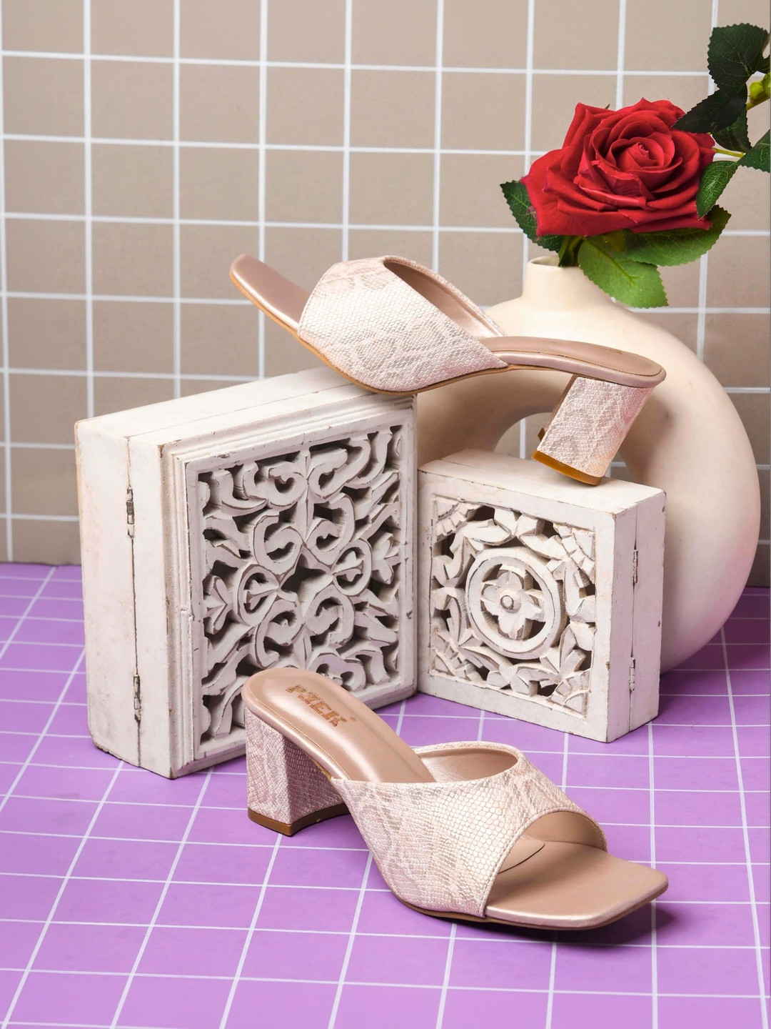 PEEK Textured Party Block Mules