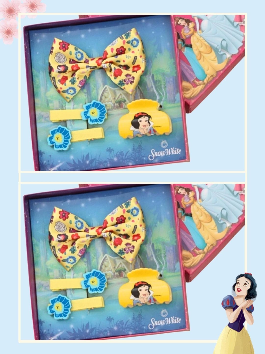 Disney By Yellow Bee Girls 8 Pieces Snow White Hair Accessory Set