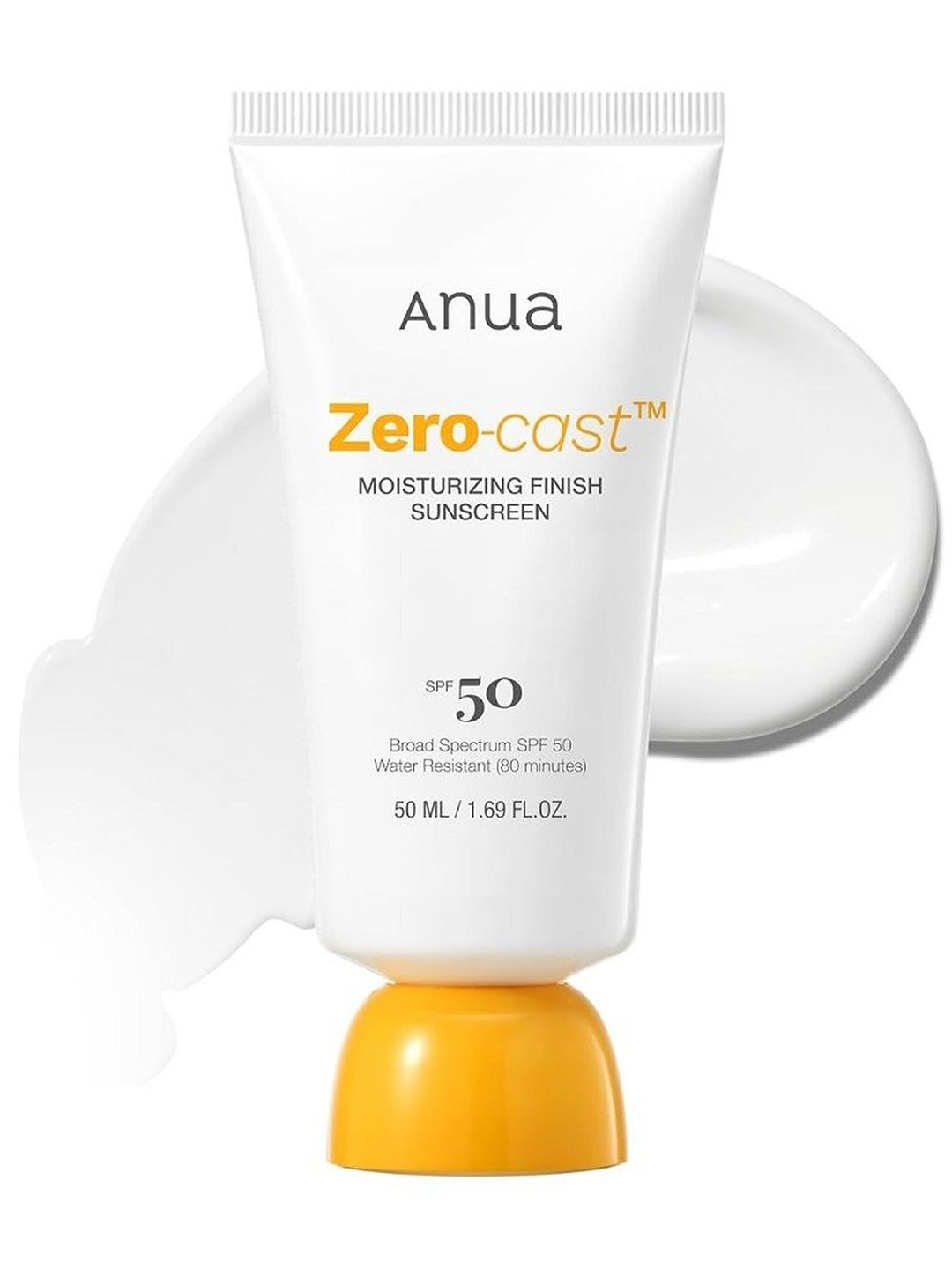 Anua Zero-Cast Moisturizing Finish Sunscreen SPF50 -50 ml
