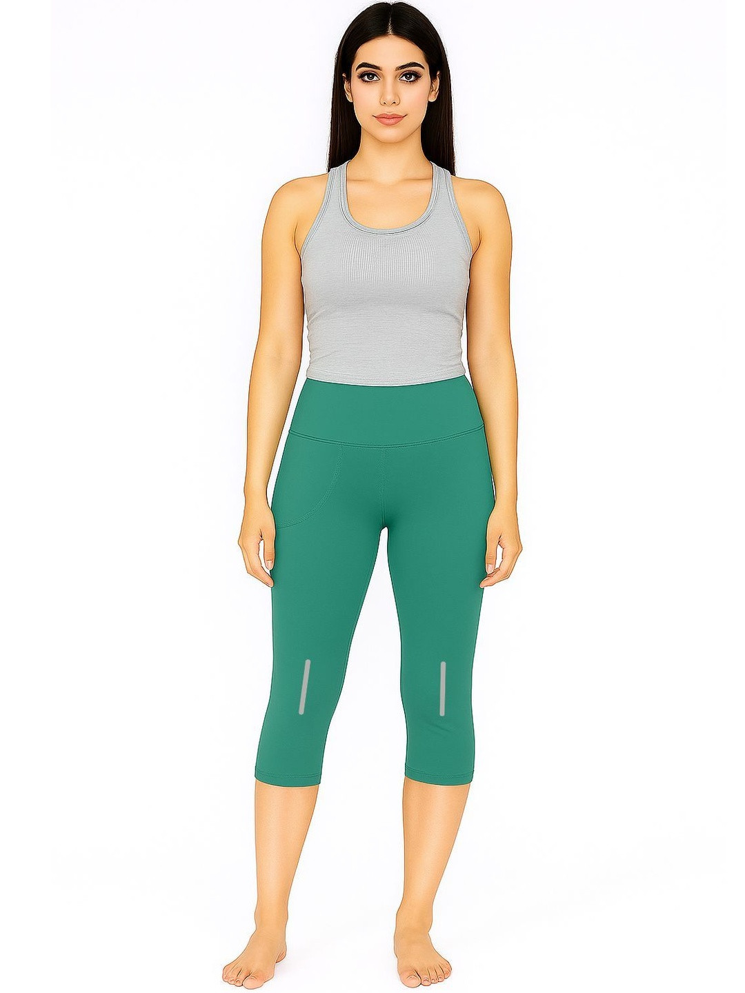 3Colors Women Flex Fit Active Wear Sports Capris