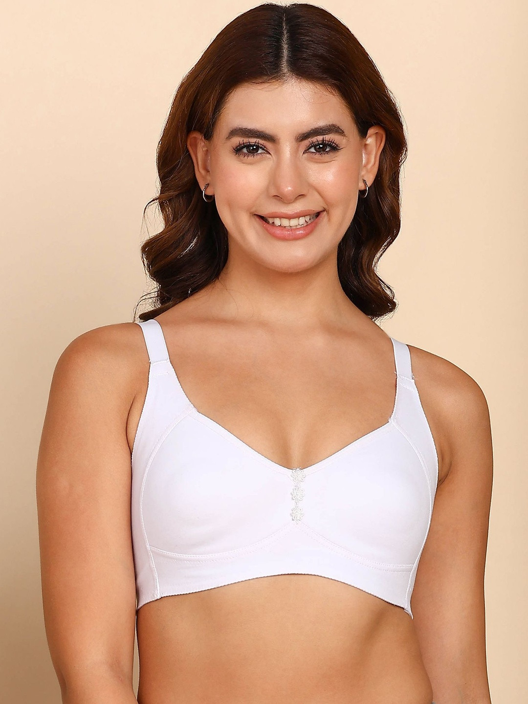 DressBerry Breathable Cotton Plus Size M-Frame Minimiser Non-Padded Bra