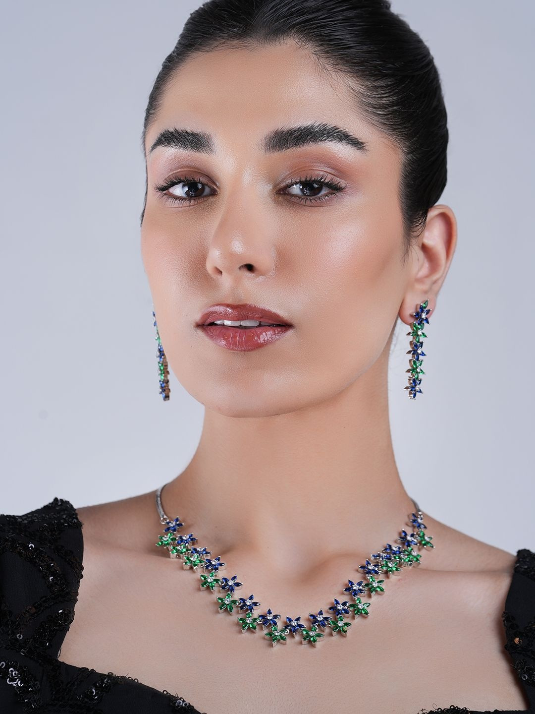 CAO Women American Diamond Jewellery Set