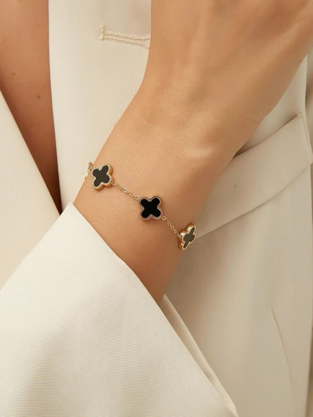 Felicia Women Antique Gold-Plated Charm Bracelet