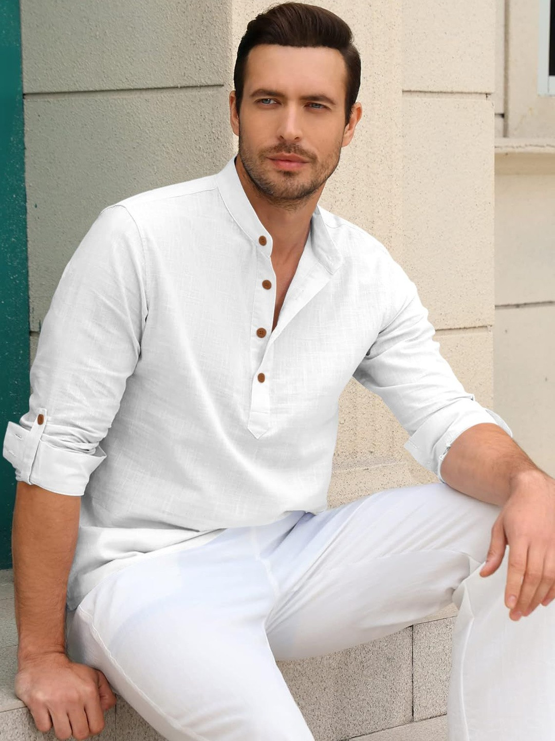 ZELINCO Men Chikankari Kurta