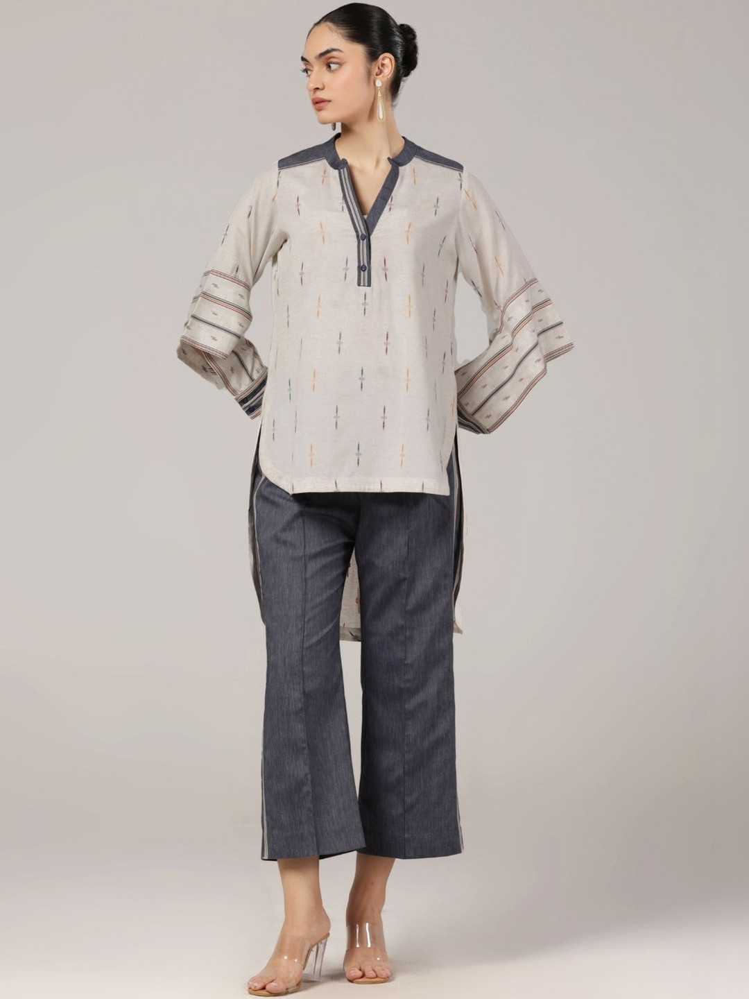 Truly Sma Embroidered Top With Trousers Co-Ords