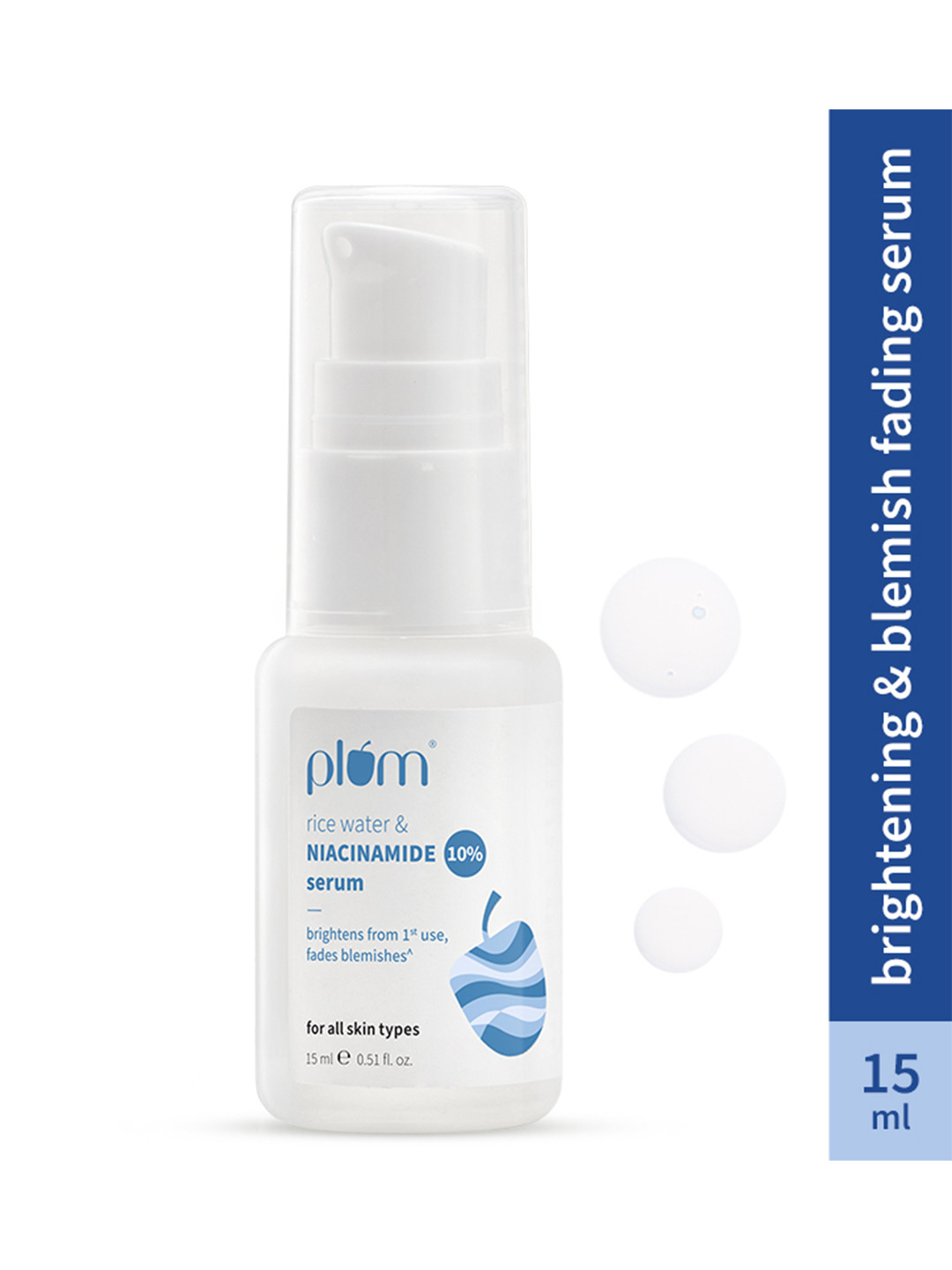 Plum 10% Niacinamide Face Serum with Rice Water - 15 ml