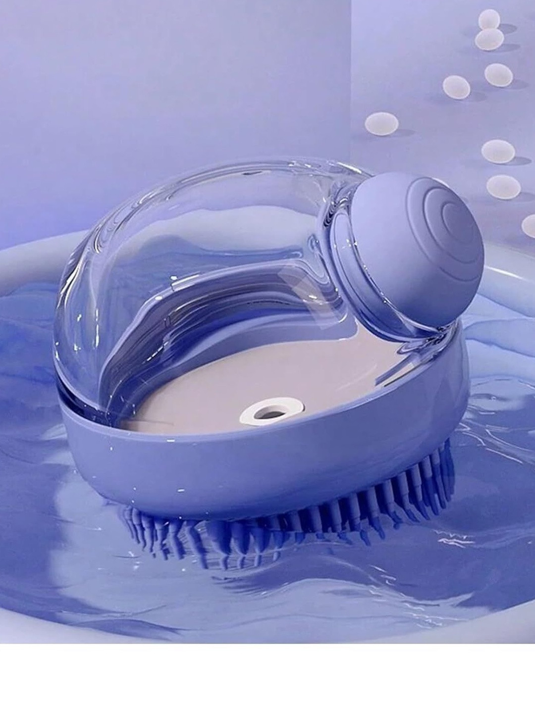 AUGEN Blue & Purple Silicone Body Scrubber Cleaning Soap Dispenser