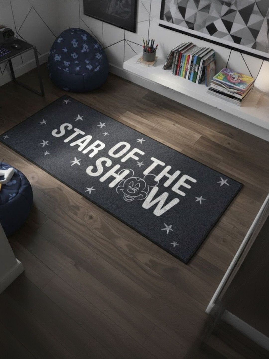 Disney Mickey Runner Printed Anti-Skid Backing Carpet