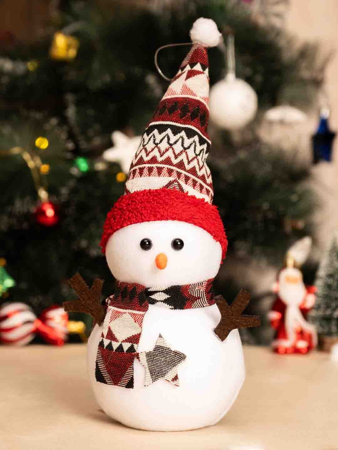 The Zappy Box White & Red Snowman Festive Decor