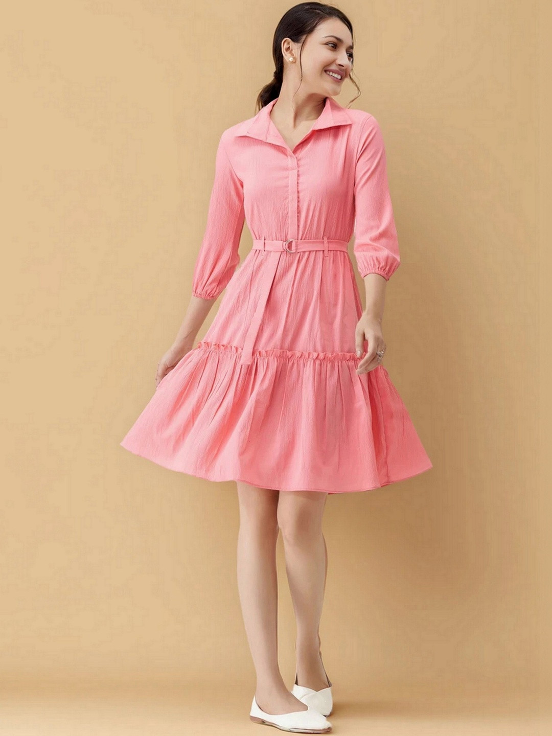 all about you Crepe Fit & Flare Dress