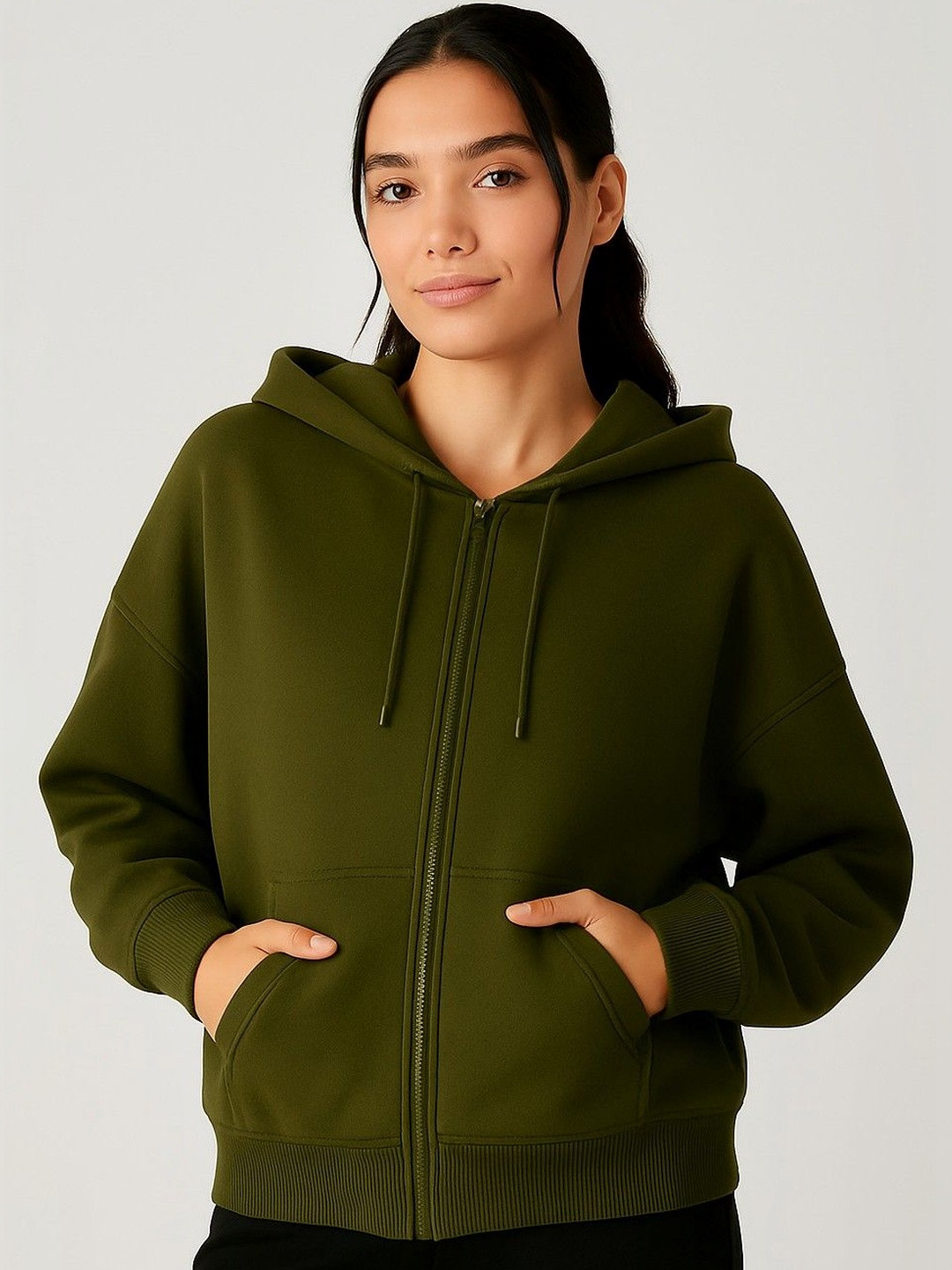 ADBUCKS Women Hooded Sweatshirt