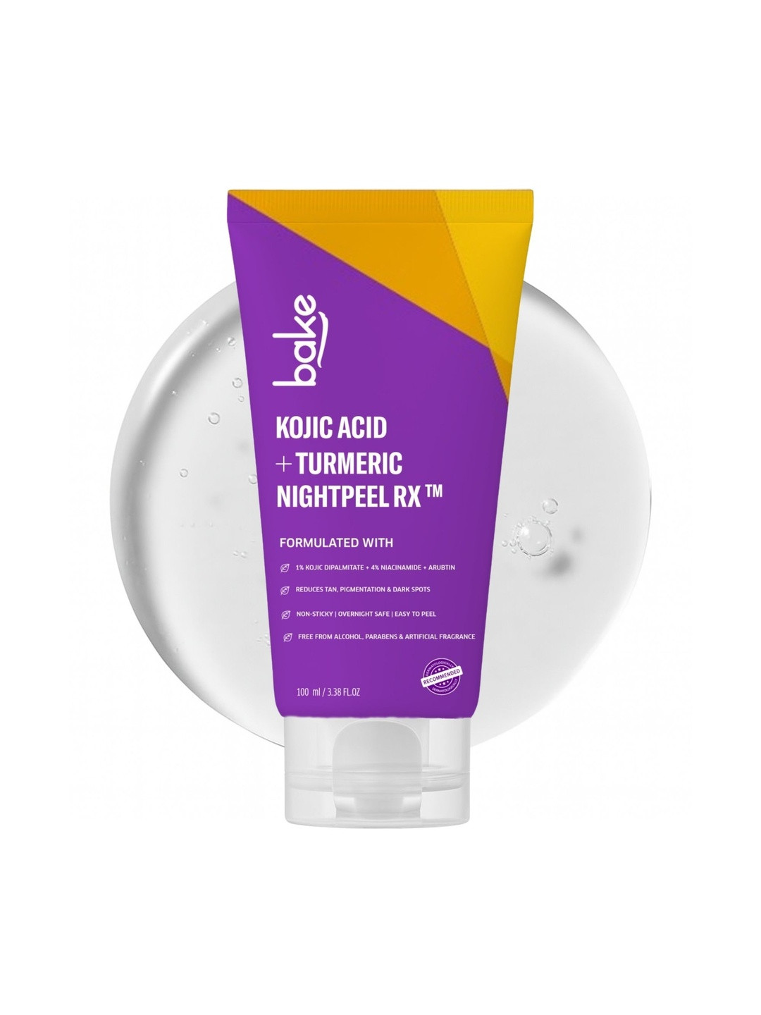 BAKE Kojic Acid & Turmeric Night Peel Mask For Pigmentation - 100 ml