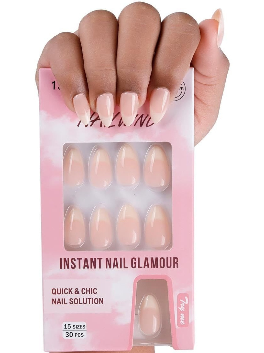 NAILWIND Set Of 30 Ombre Press On Nails - Ombre French - 13