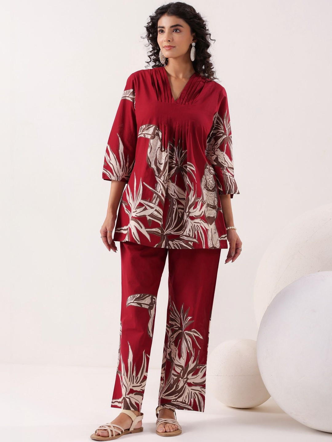 Kirrin Printed Pure Cotton Tunic & Trousers Co-Ords