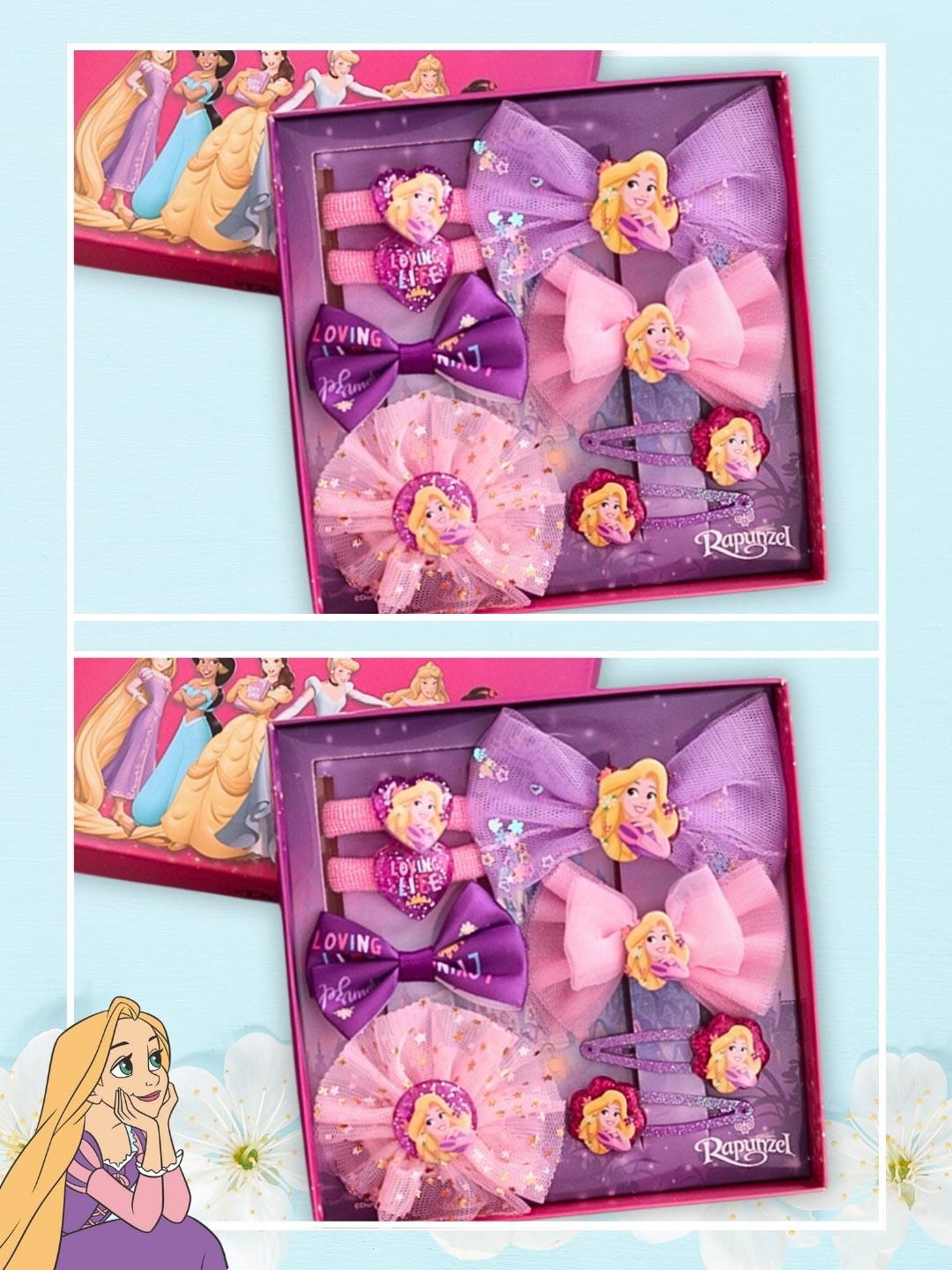 Disney By Yellow Bee Girls Rapunzel Hair Accessory Set