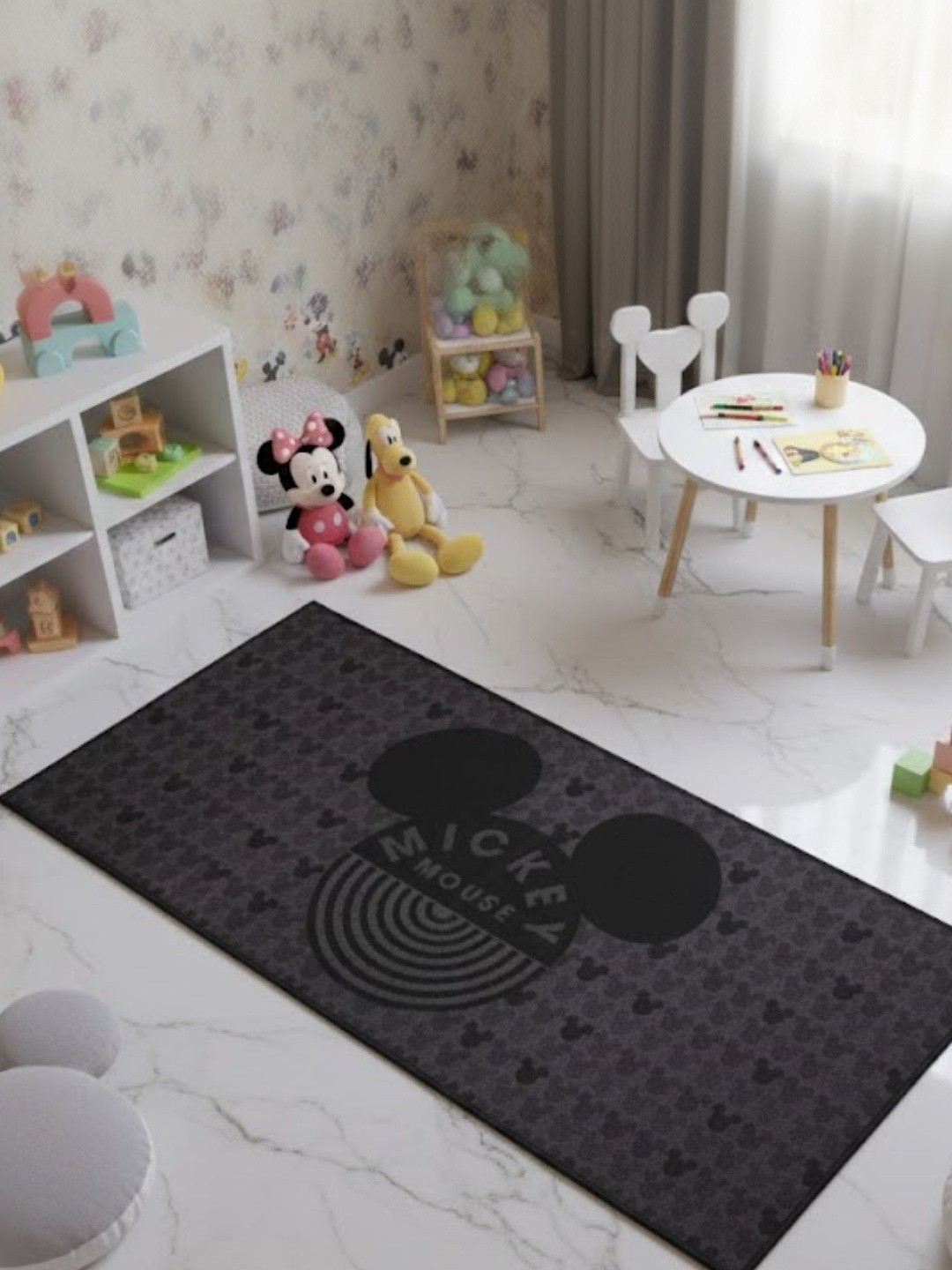 Disney Mickey Mouse Cartoon Characters Anti-Skid Nylon Carpet