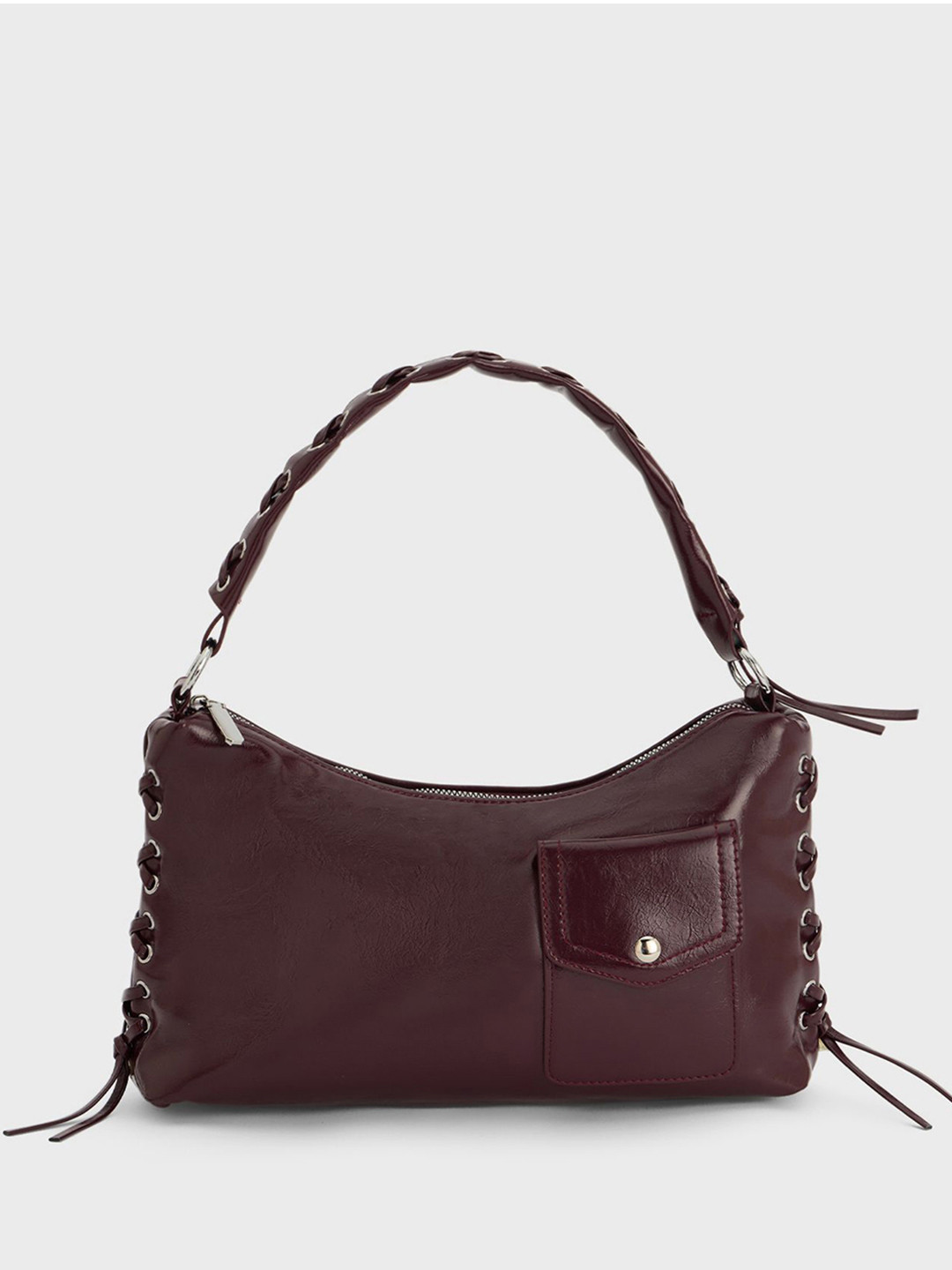 20Dresses Structured Sling Bag with Lace-Up Details