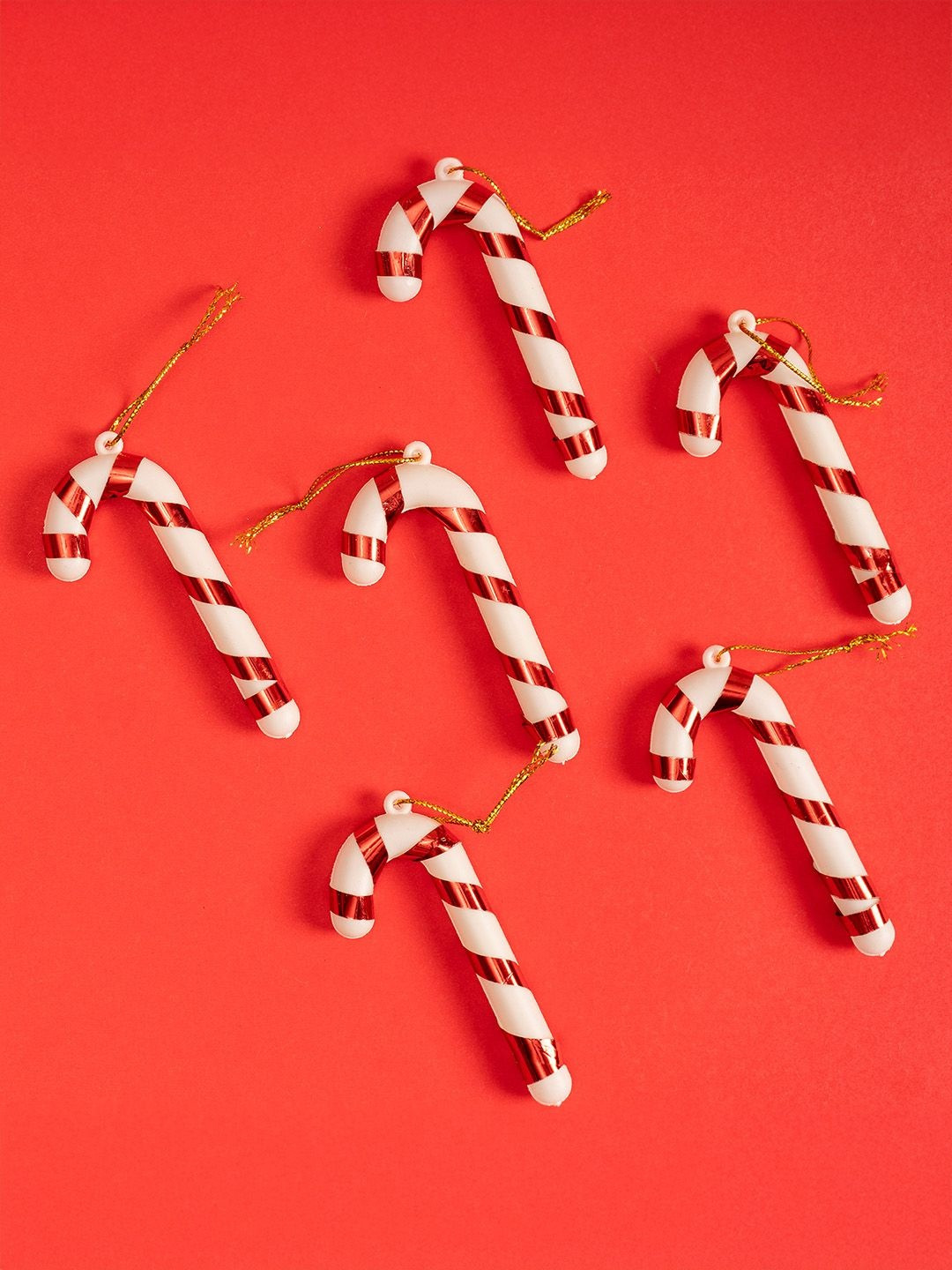 The Zappy Box 6-Pcs Red & White Candy Cane Sticks Festive Decor