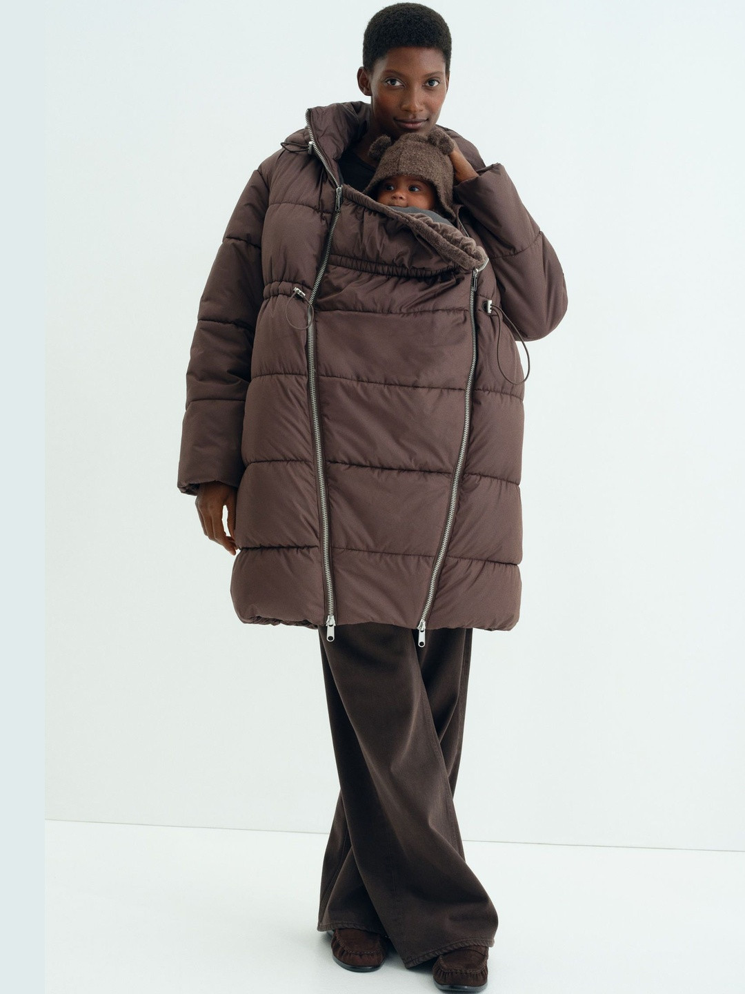 H&M MAMA Before & After Babywearing Puffer Coat
