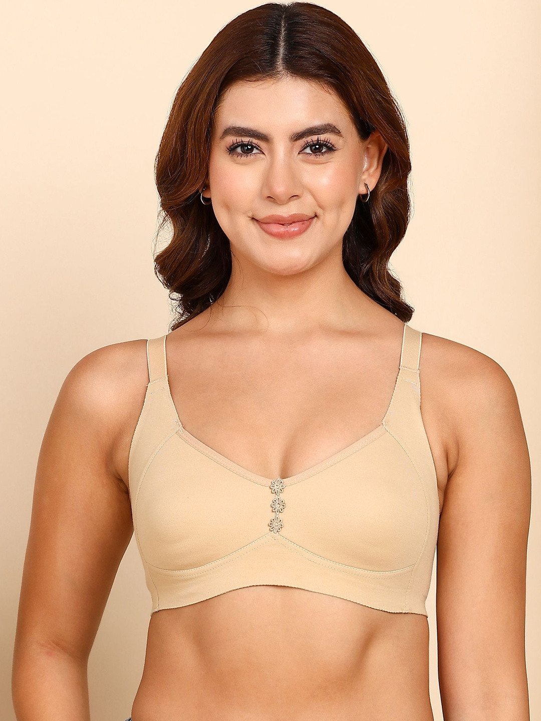 DressBerry Breathable Cotton Plus Size M-Frame Minimiser Non-Padded Bra