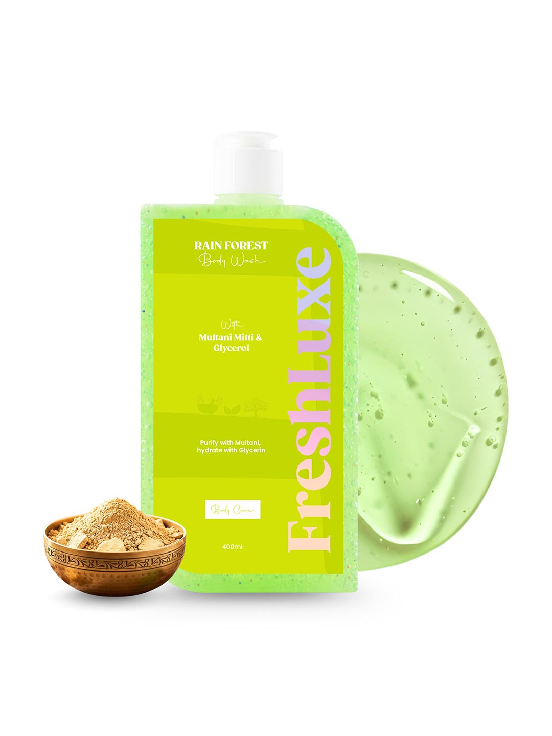 Freshluxe Rain Forest Body Wash With Multani Mitti For Deep Cleansing - 400 ml