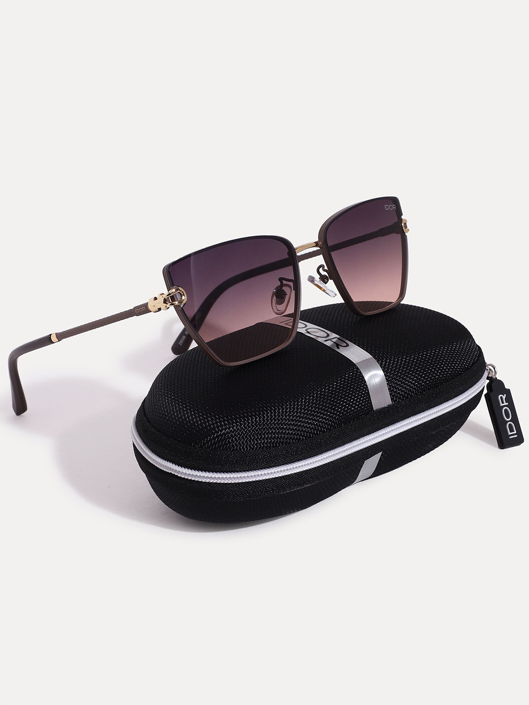 IDOR Women UV Protected Butterfly Sunglasses IDOR-2608-GRDPUR