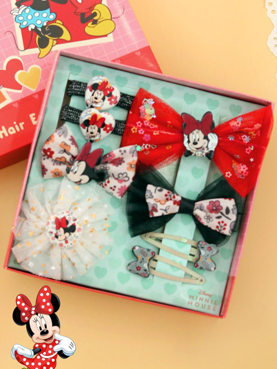 Disney By Yellow Bee Set Of 8 Girls Hair Accessory
