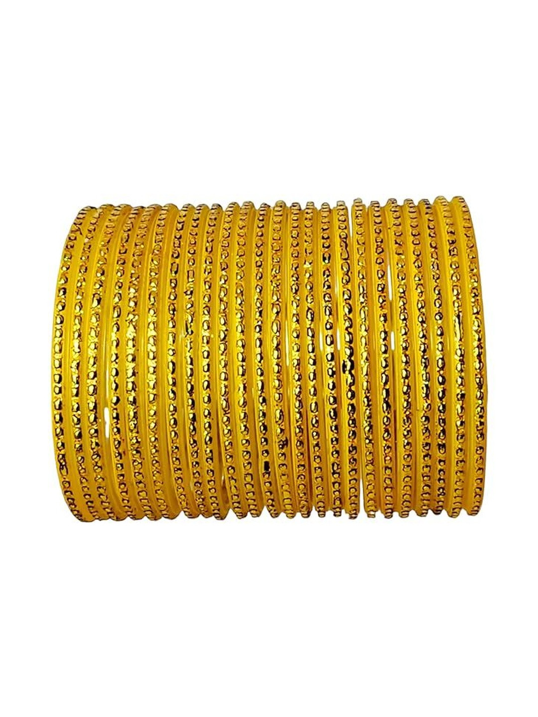 SD Star Yellow Glass Artificial Stones & Beads Bangle