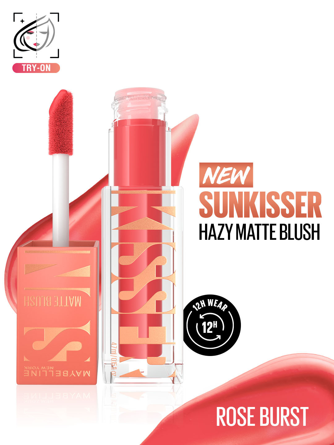 Maybelline Sunkisser Hazy Matte Transfer Proof Blush 4.7g - Rose Burst 40