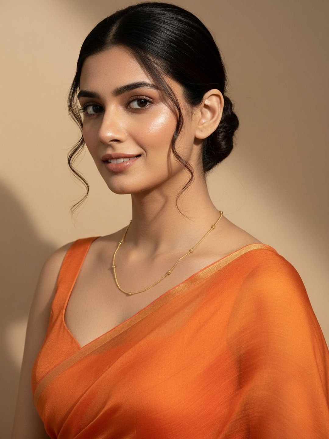 NVR Women Gold-Plated Minimal Link Chains