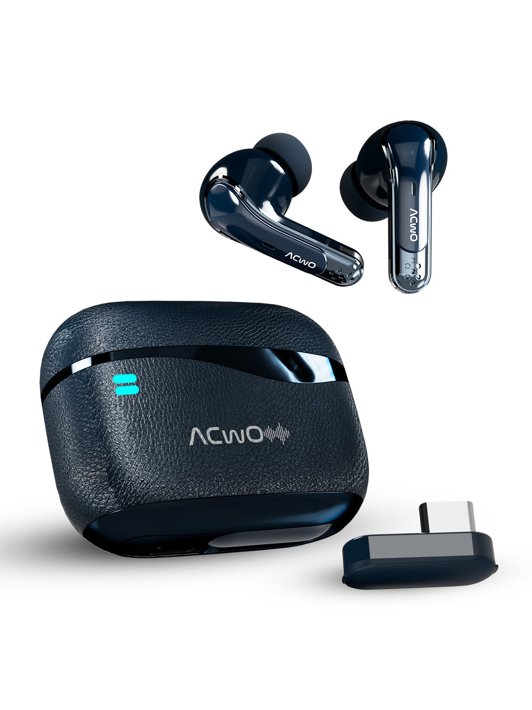ACwO DwOTS X French Blue 50Hrs Playtime TWS Dual Connectivity 2.4GHz ANC Earbuds