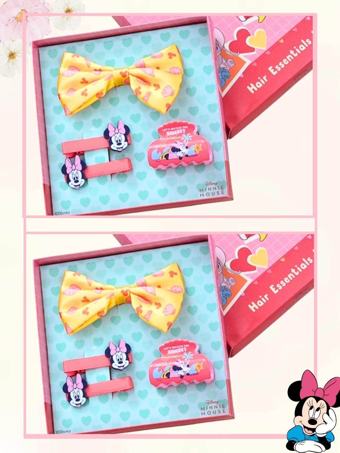 Disney By Yellow Bee Girls Set of 8 Bee Minnie Mouse Hair Essentials Hair Accessory Set