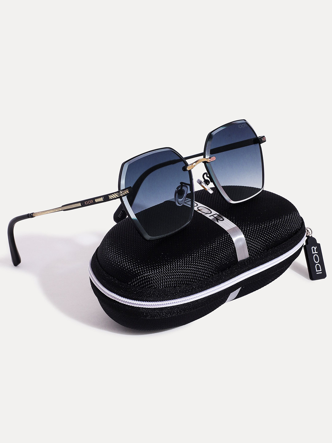 IDOR Full Rim UV Protected Square Sunglasses IDOR-2577-GRY