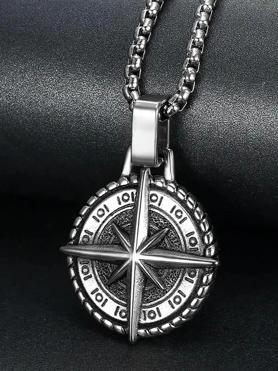 P. R. PRINTS Circular Pendants with Chains