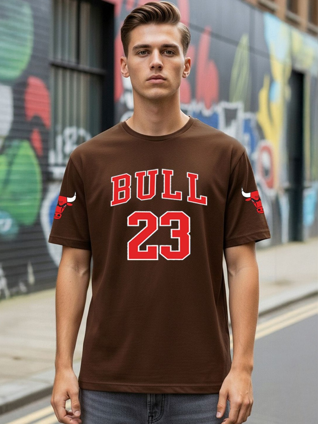 BENNY BROOKS Men Casual Varsity Printed T-shirt